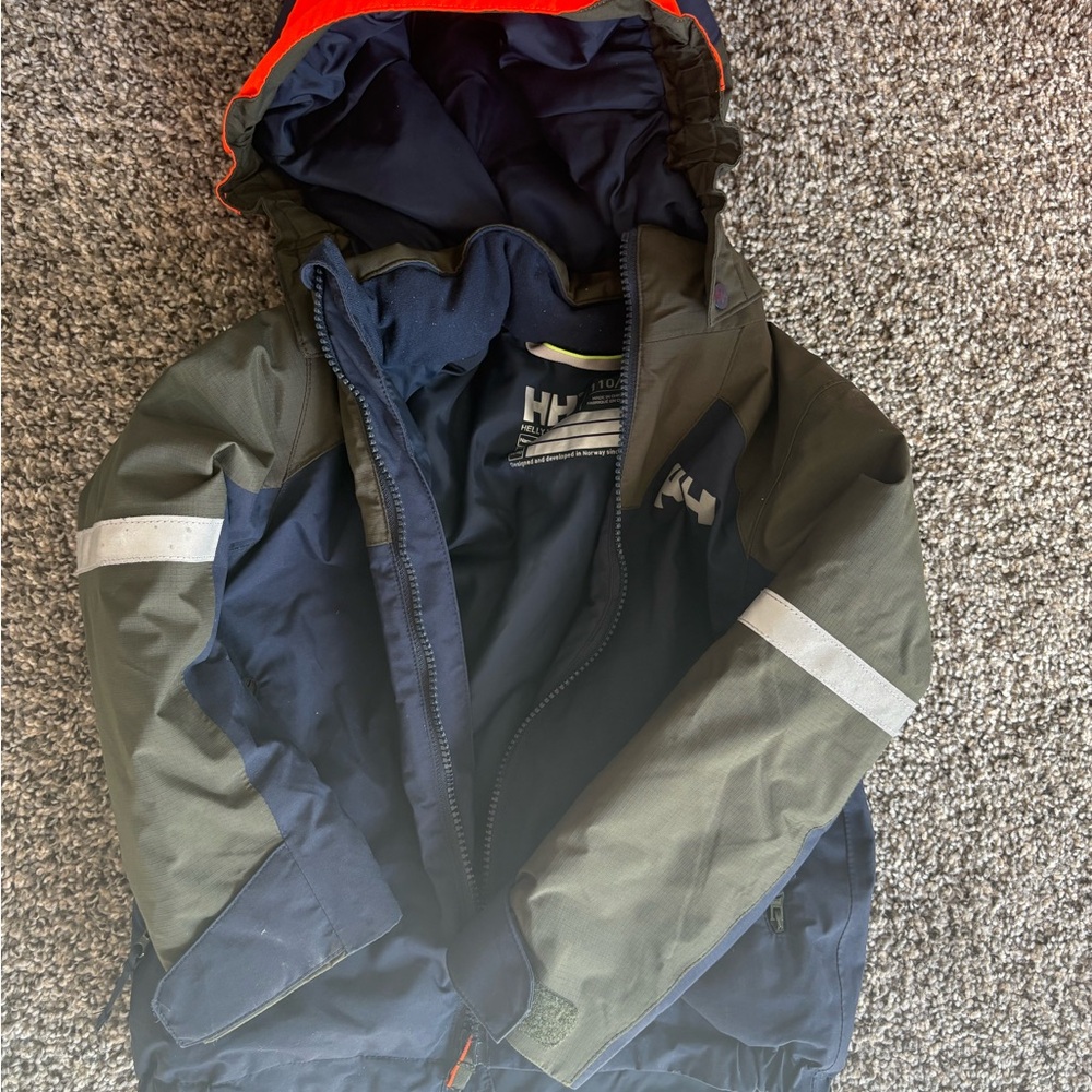 Helly Hansen Dark Blue and Black Jacket with Red Highlights
